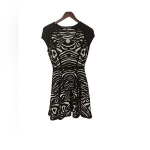 Dynamite zebra print black and white dress size small